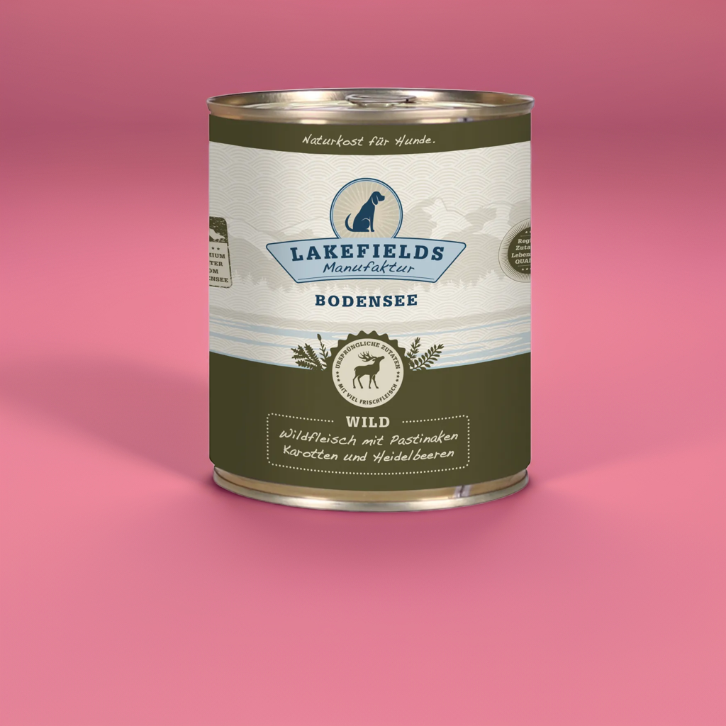 Lakefields Dosenfleisch-Menü Wild für ausgewachsene Hunde