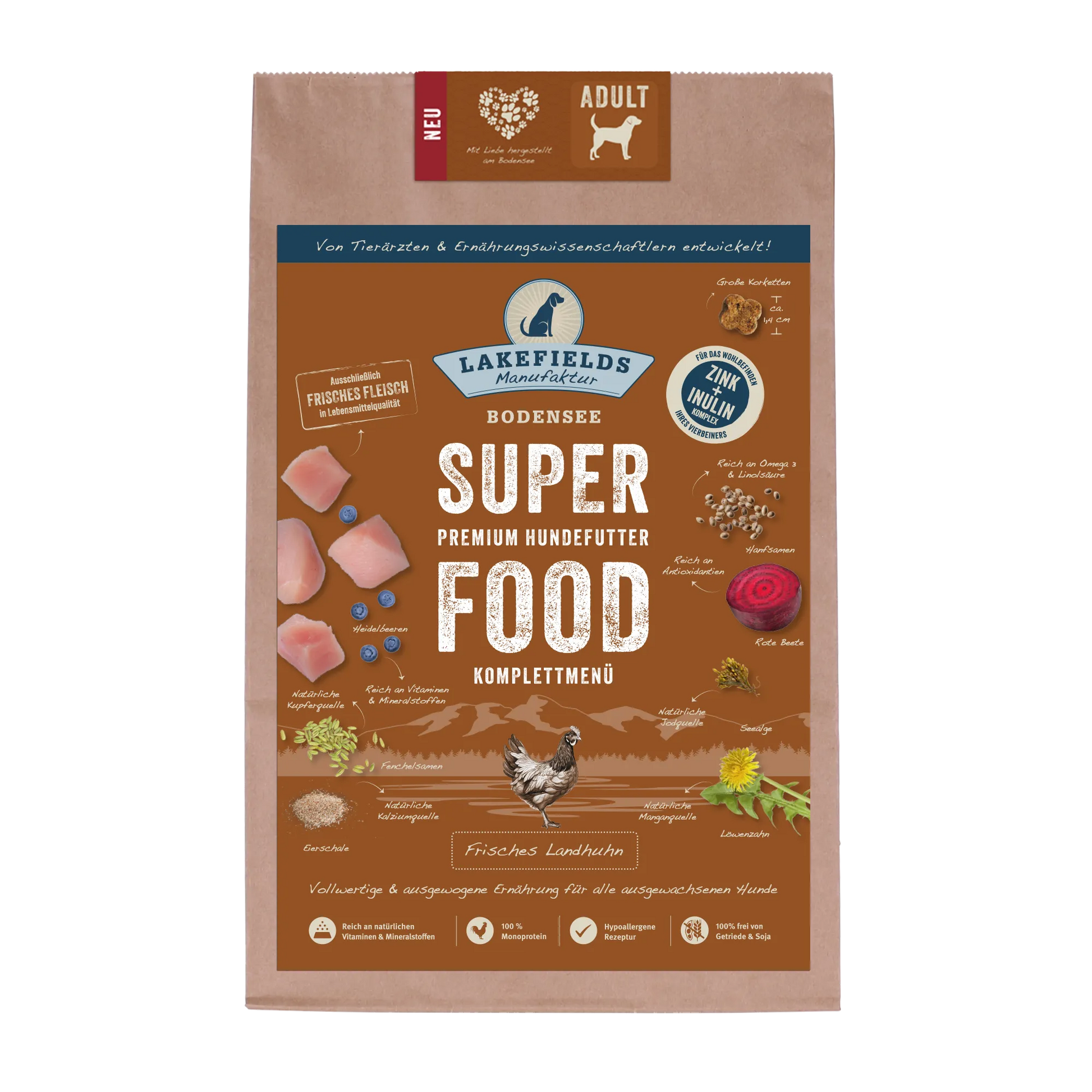 SUPERFOOD Huhn für ausgewachsene Hunde