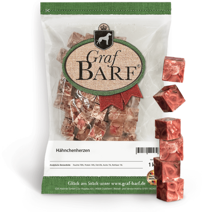 Graf BARF Hähnchenherzen 1kg