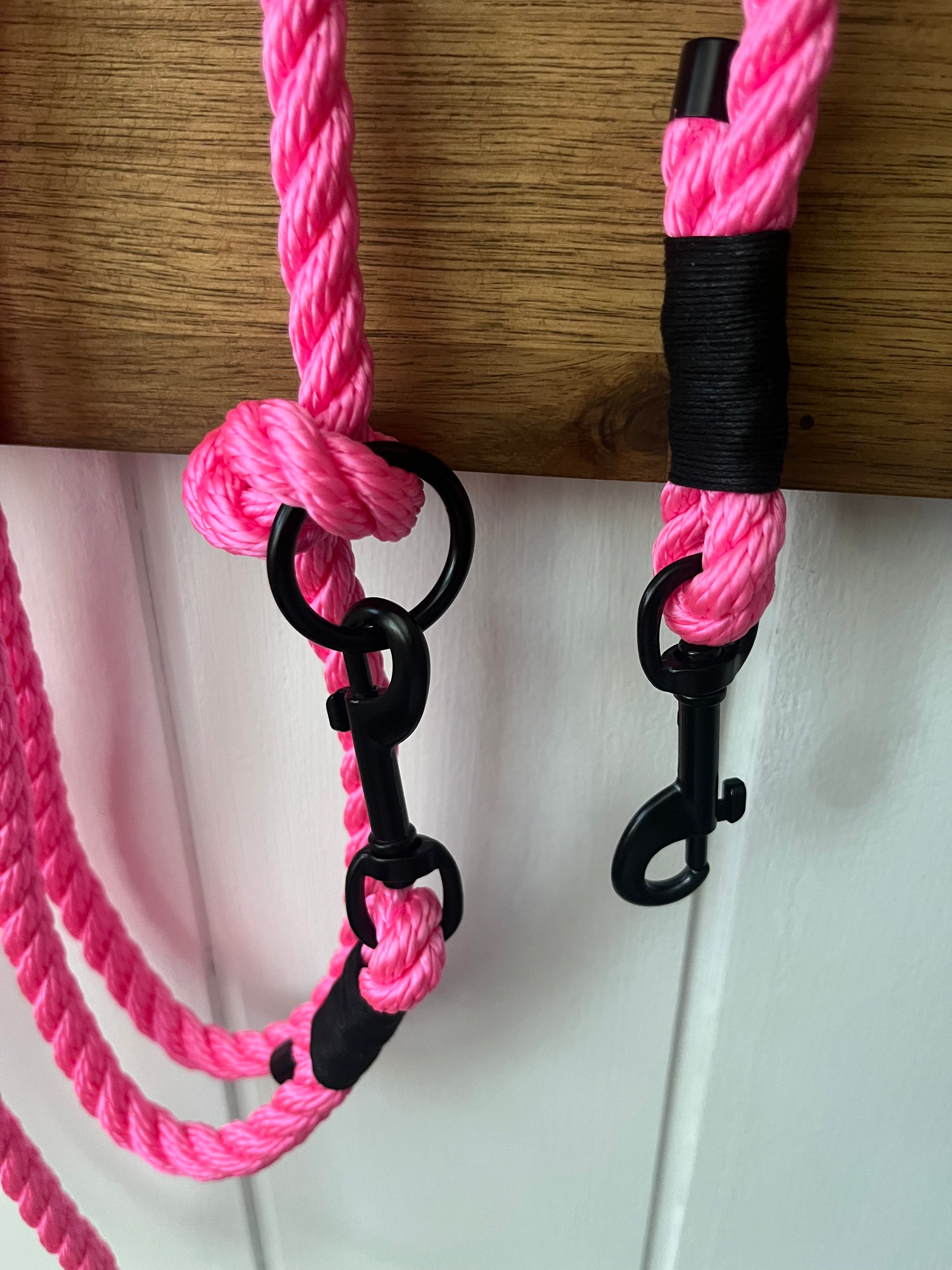 Pinke handgemachte Tau-Hundeleine