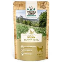 Nassfutter für Hunde Wildes Land Classic Adult Huhn mit Karotte