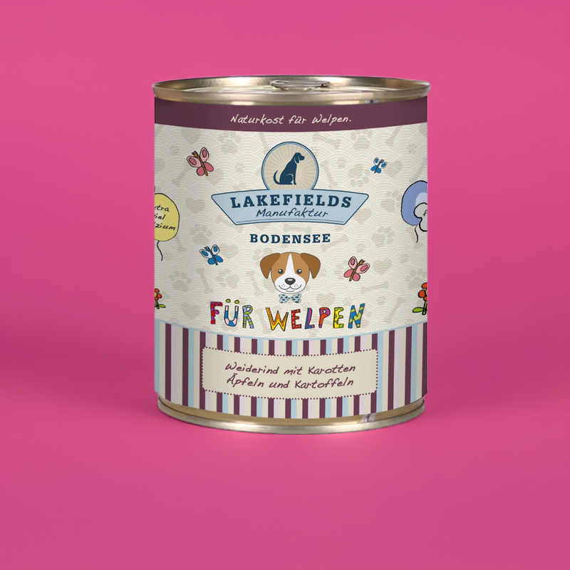Dosenfleisch-Menü Rind für Welpen