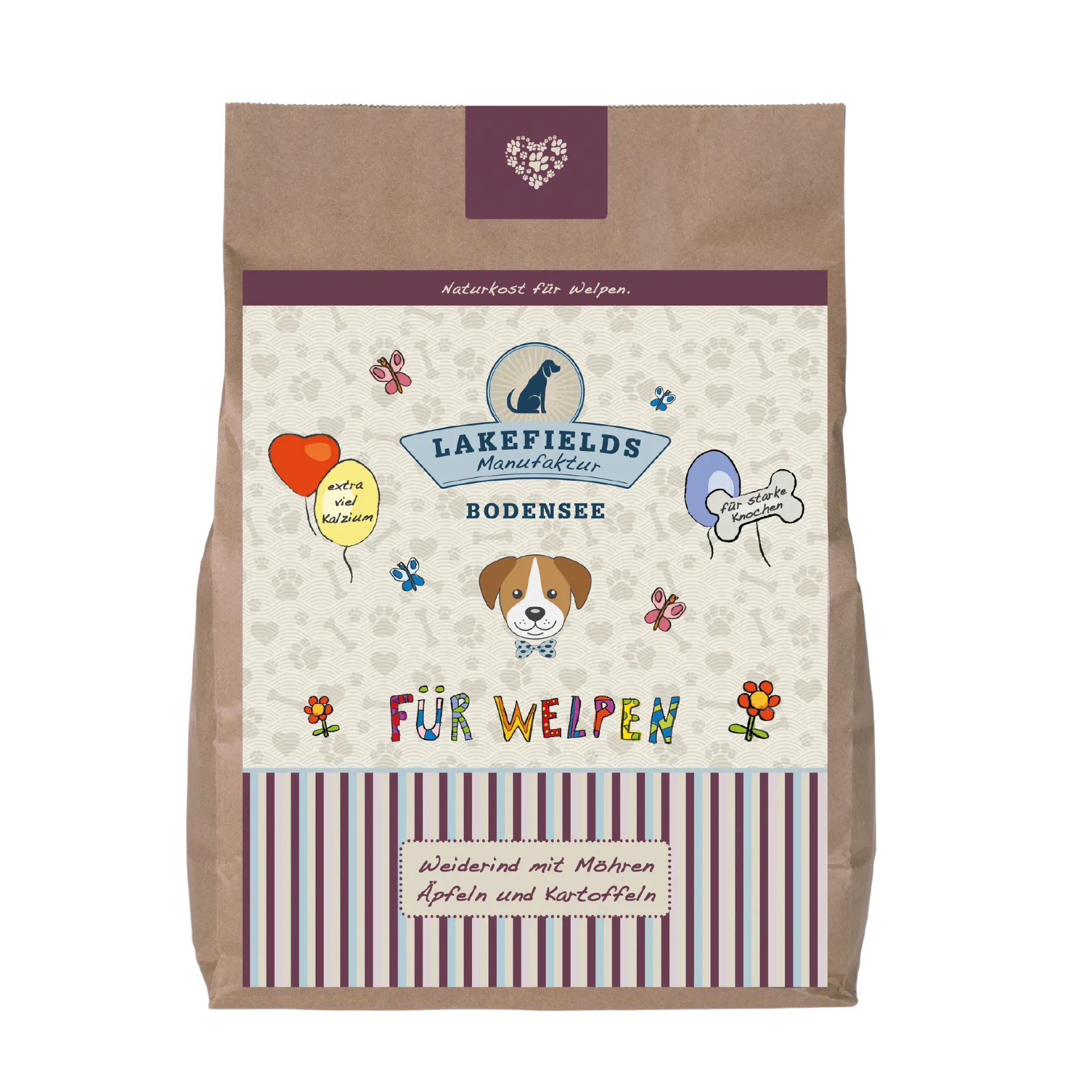 Trockenfleisch-Menü Rind für Welpen