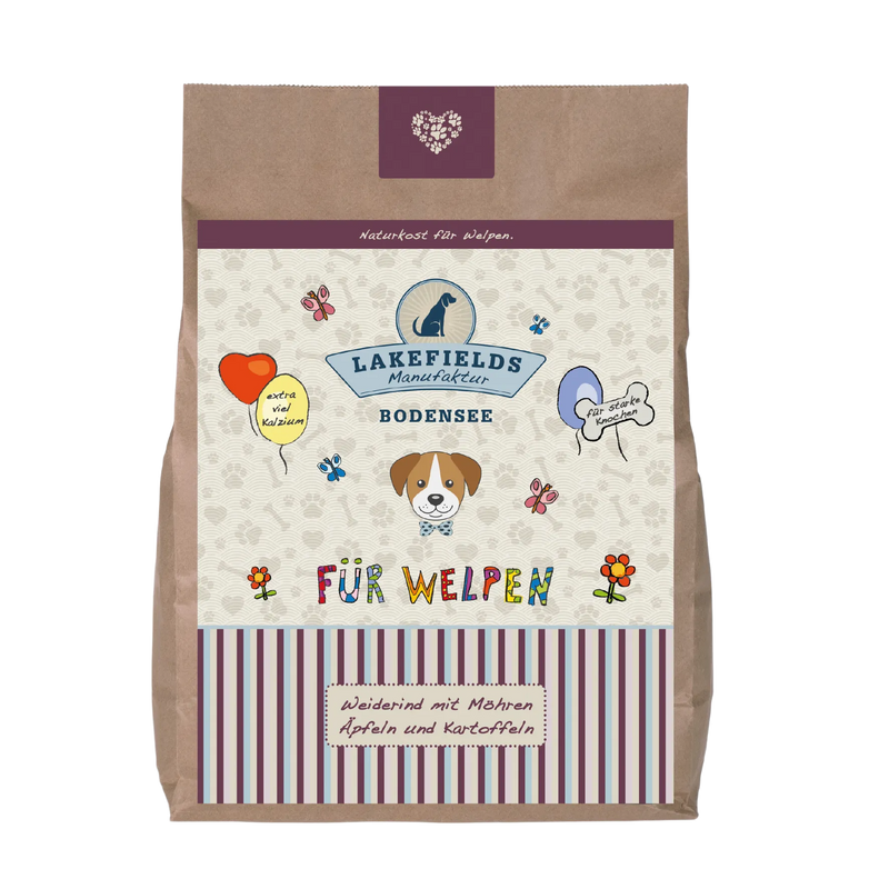 Trockenfleisch-Menü Rind für Welpen