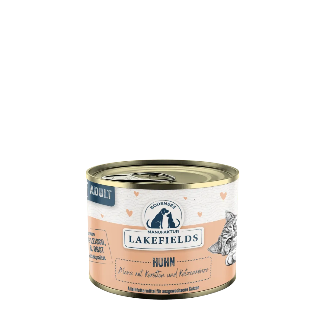 Lakefields Nassfutter für Katzen Menü Huhn mit Karotte und Fenchel