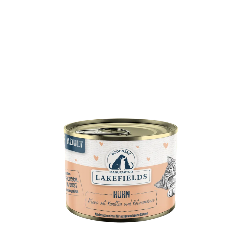 Lakefields Nassfutter für Katzen Menü Huhn mit Karotte und Fenchel