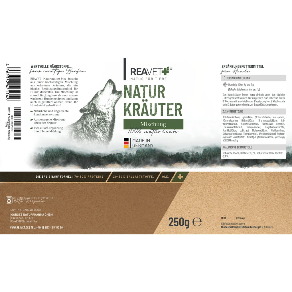 REAVET Naturkräuter – Gesunde Ergänzung für Hunde