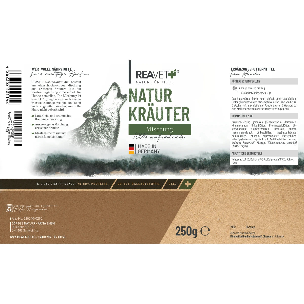 REAVET Naturkräuter – Gesunde Ergänzung für Hunde
