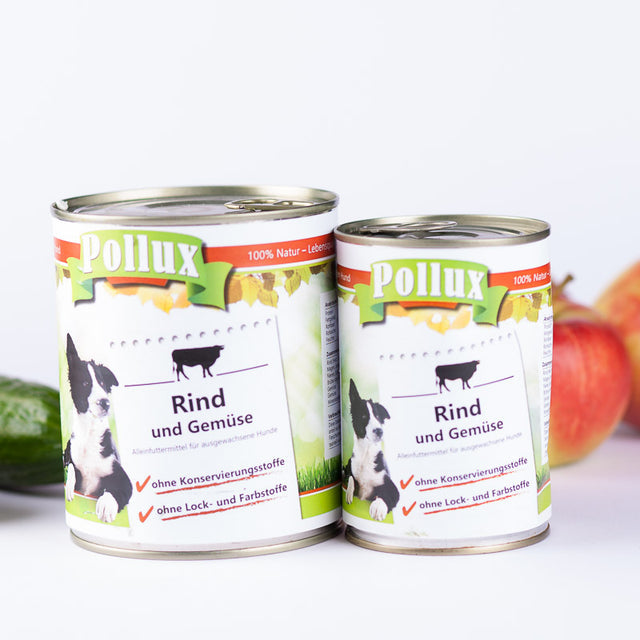 Nassfutter Rind & Gemüse für Hunde