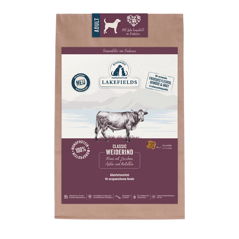 Lakefields Trockenfutter Menü Classic Rind für Hunde