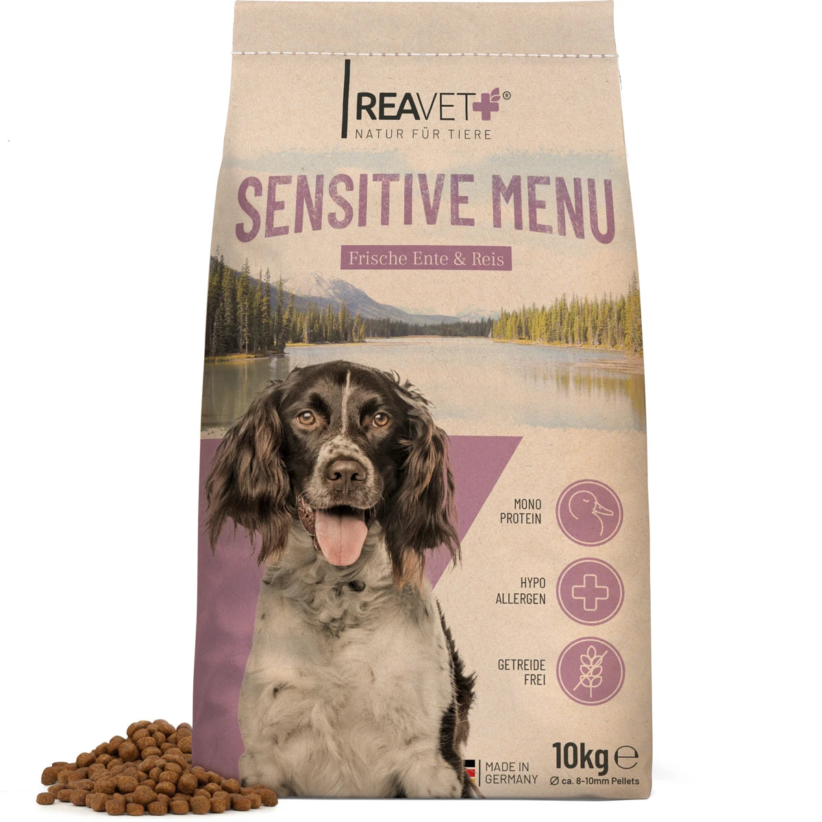 Hypoallergenes Hundefutter mit Ente & Reis