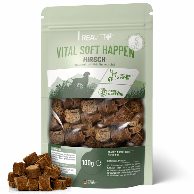 Vital Soft Happen - Hirsch 100g Leckerlies für Hunde