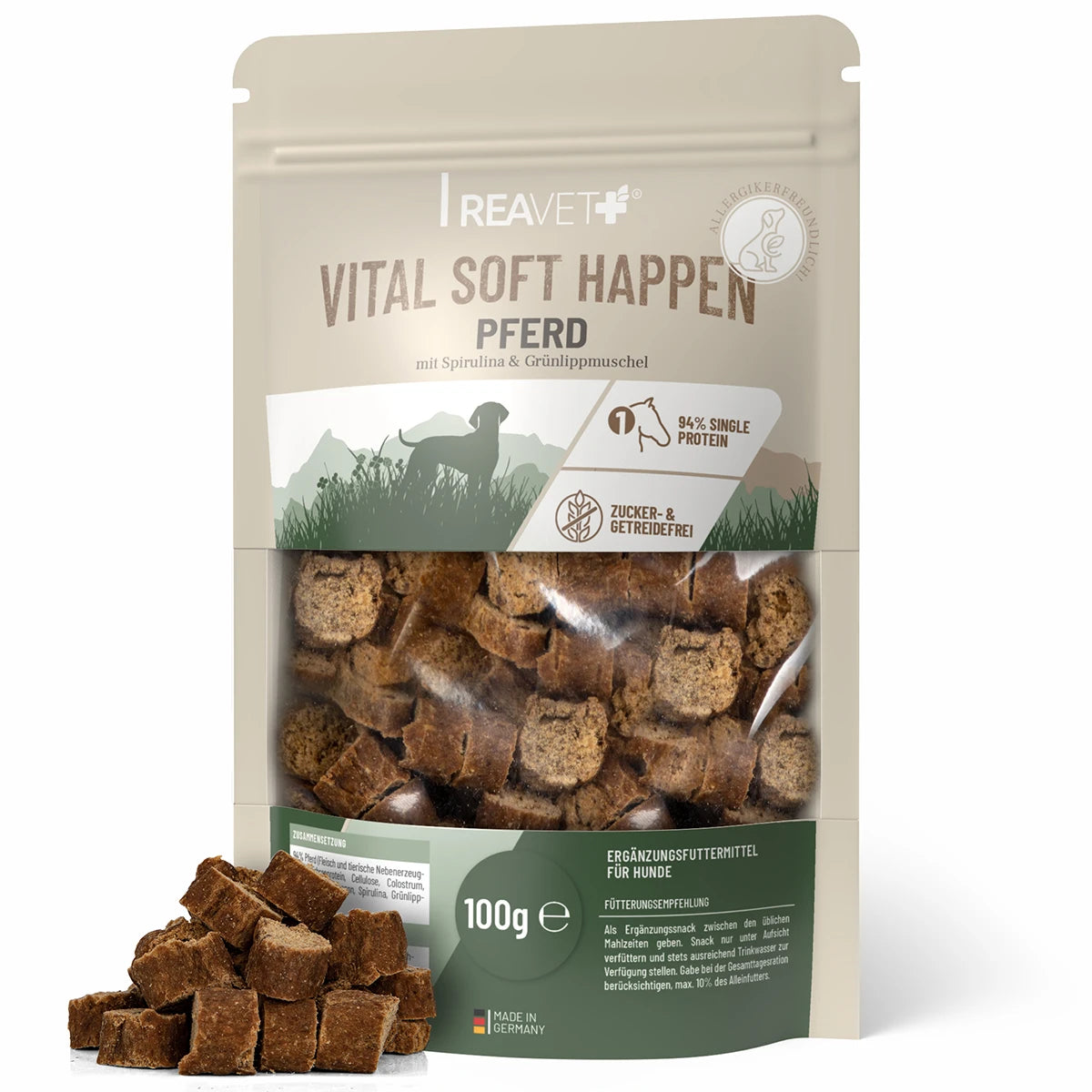 Vital Soft Happen - Pferd 100g Leckerlies für Hunde